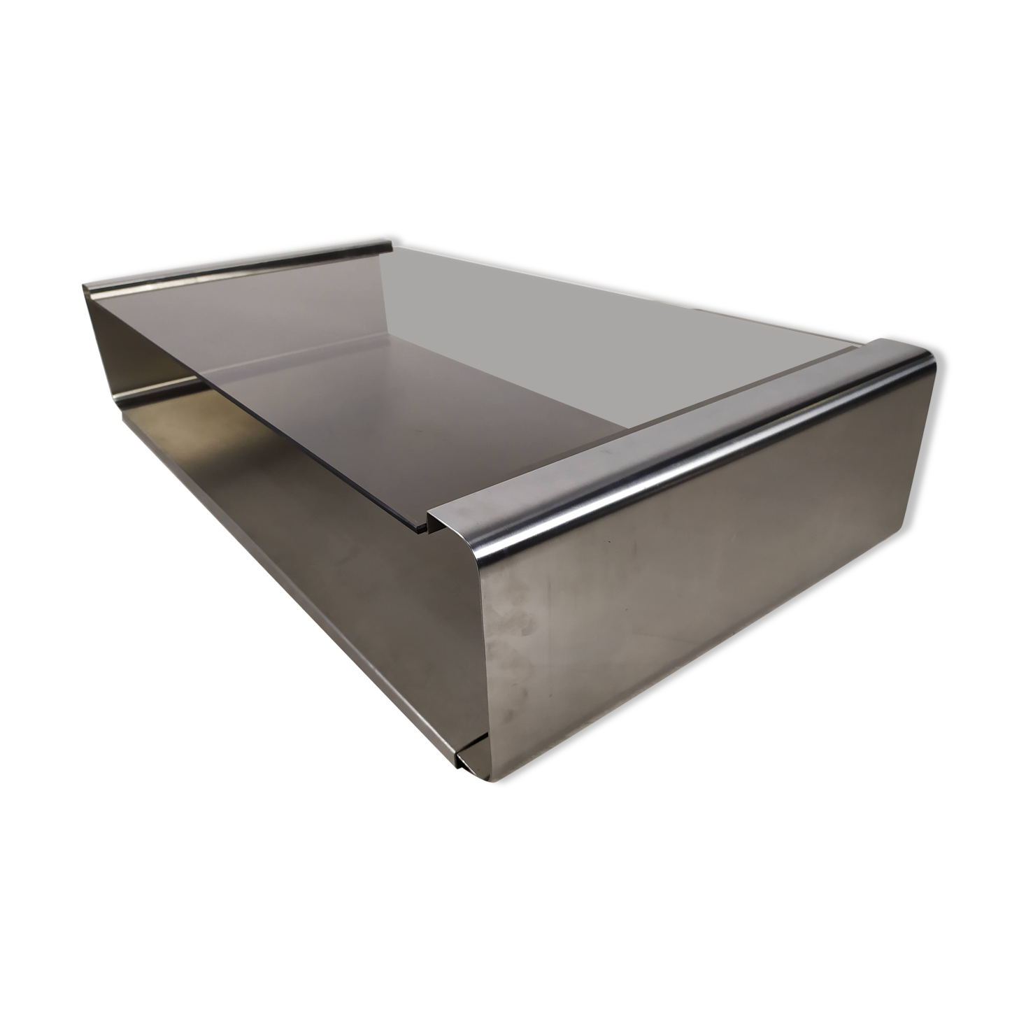Stainless steel coffee table design Roche Bobois