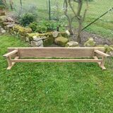 Solid oak farm bench