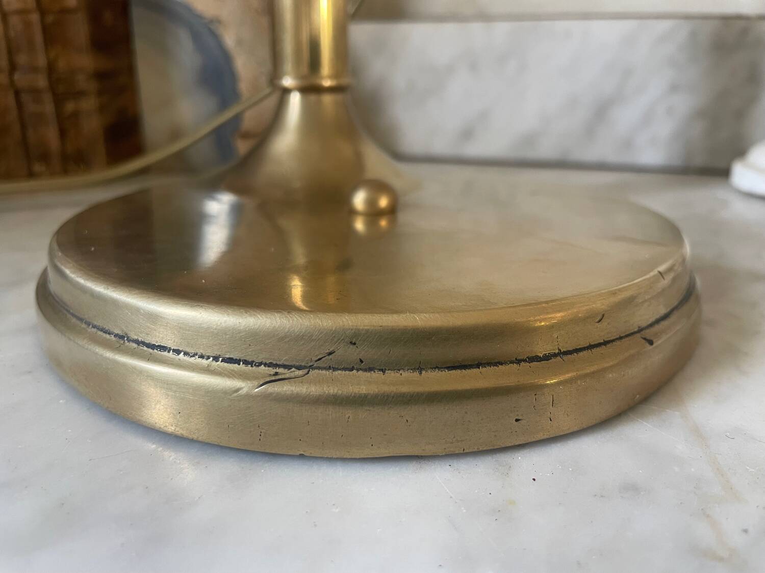 Italian lamp in brass and opaline sliding arm 67cm