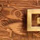 Japanese art deco enfilade with carved frieze