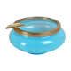 Blue opaline ashtray