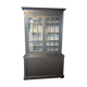 Two-body bookcase, painted in black and gray, Restoration Style model