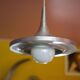 Space Age aluminum suspension, saucer suspension, vintage ceiling lamp, ceiling lamp