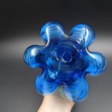 Blue glass vase and touches of white