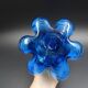 Blue glass vase and touches of white