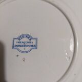 Assiette en faïence Sarreguemines décor Marines fin XIXème début XXème