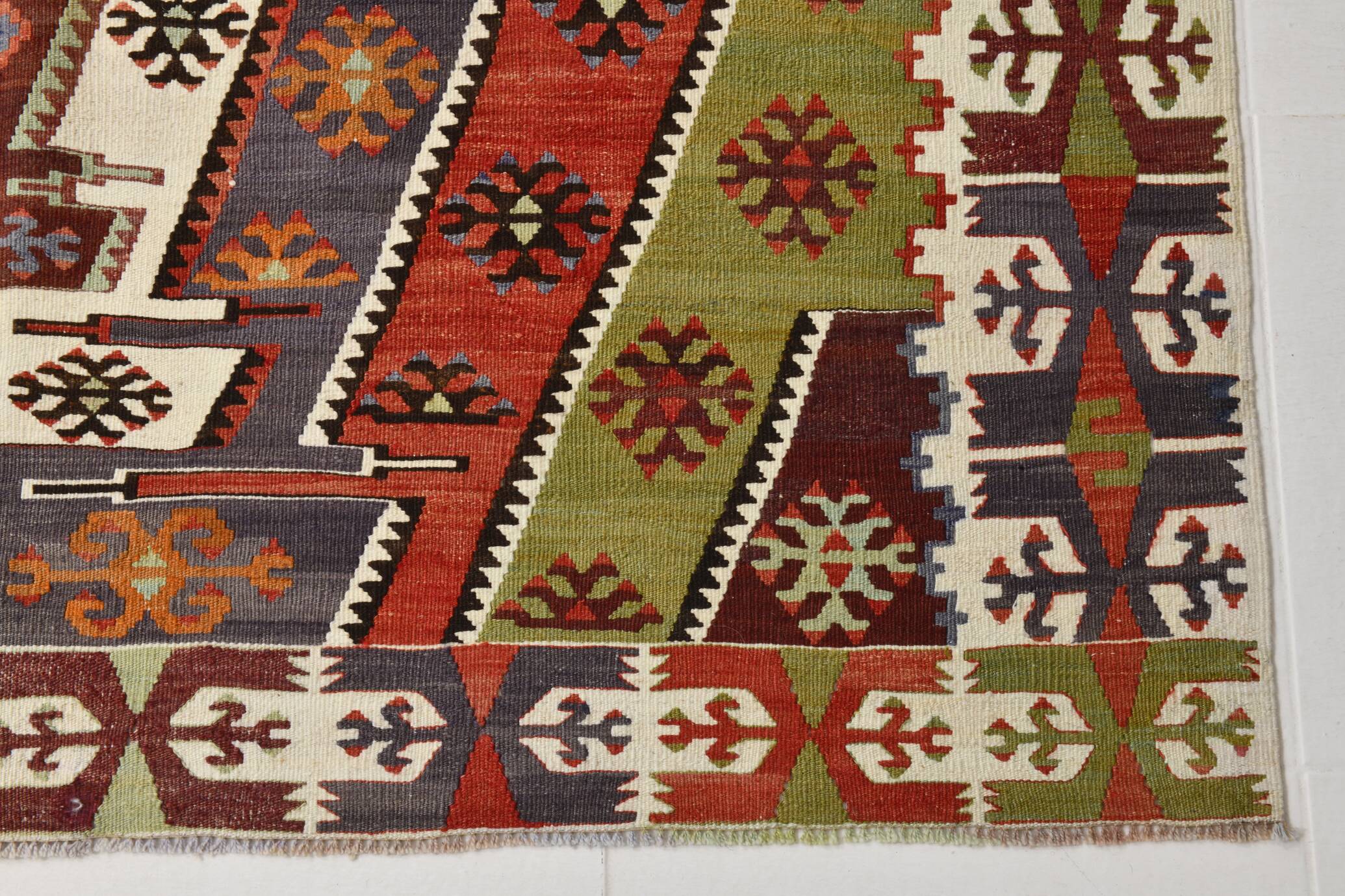 5x8 Geometric Handmade Antique Vintage Rug, 156x251Cm