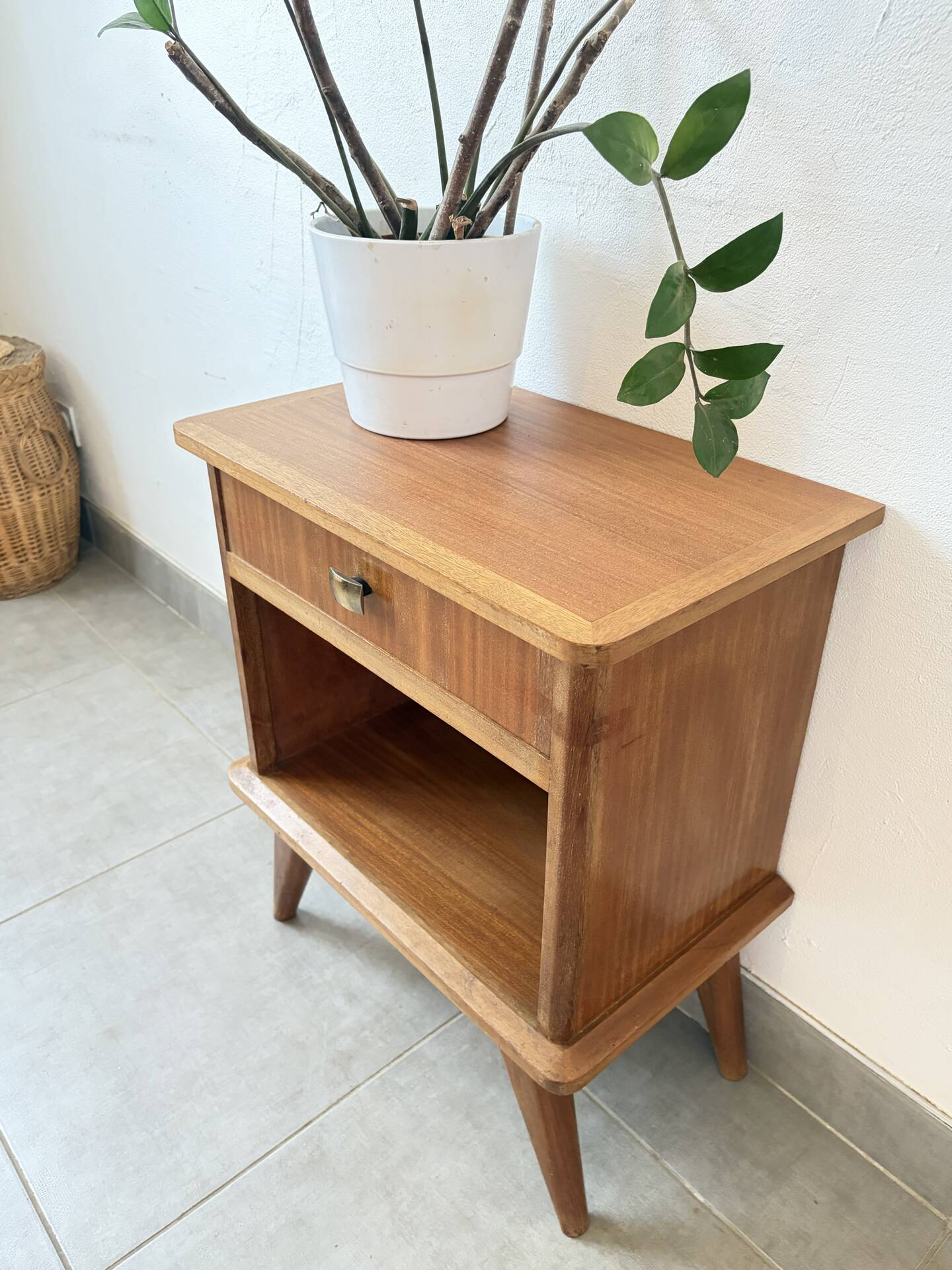 Scandinavian vintage bedside table