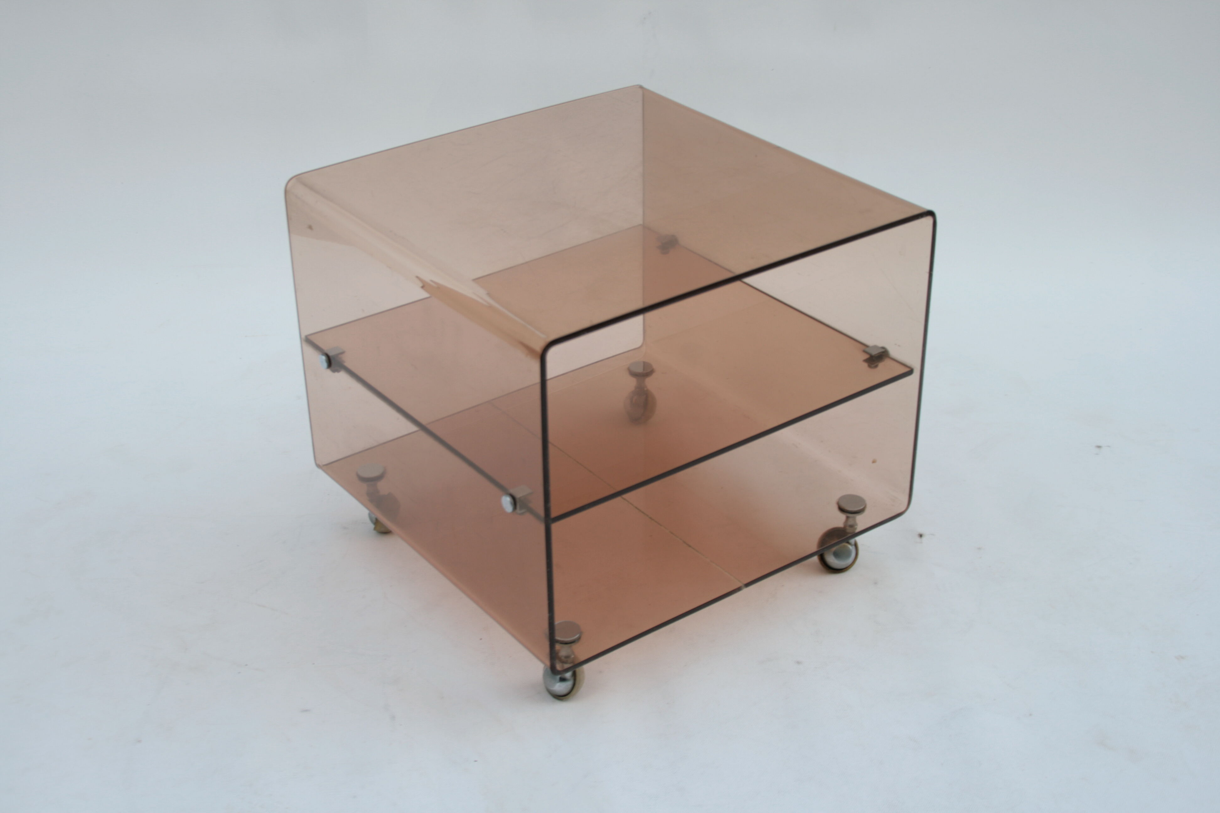 Table d'appoint lucite en plexiglas par Michel Dumas pour Roche Bobois, 1970
