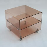 Table d'appoint lucite en plexiglas par Michel Dumas pour Roche Bobois, 1970