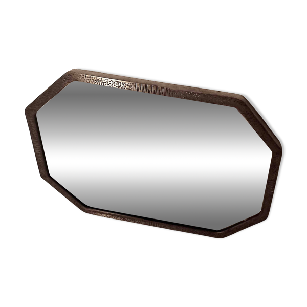 Miroir biseauté Art Déco 58,8 x 41,2 cm