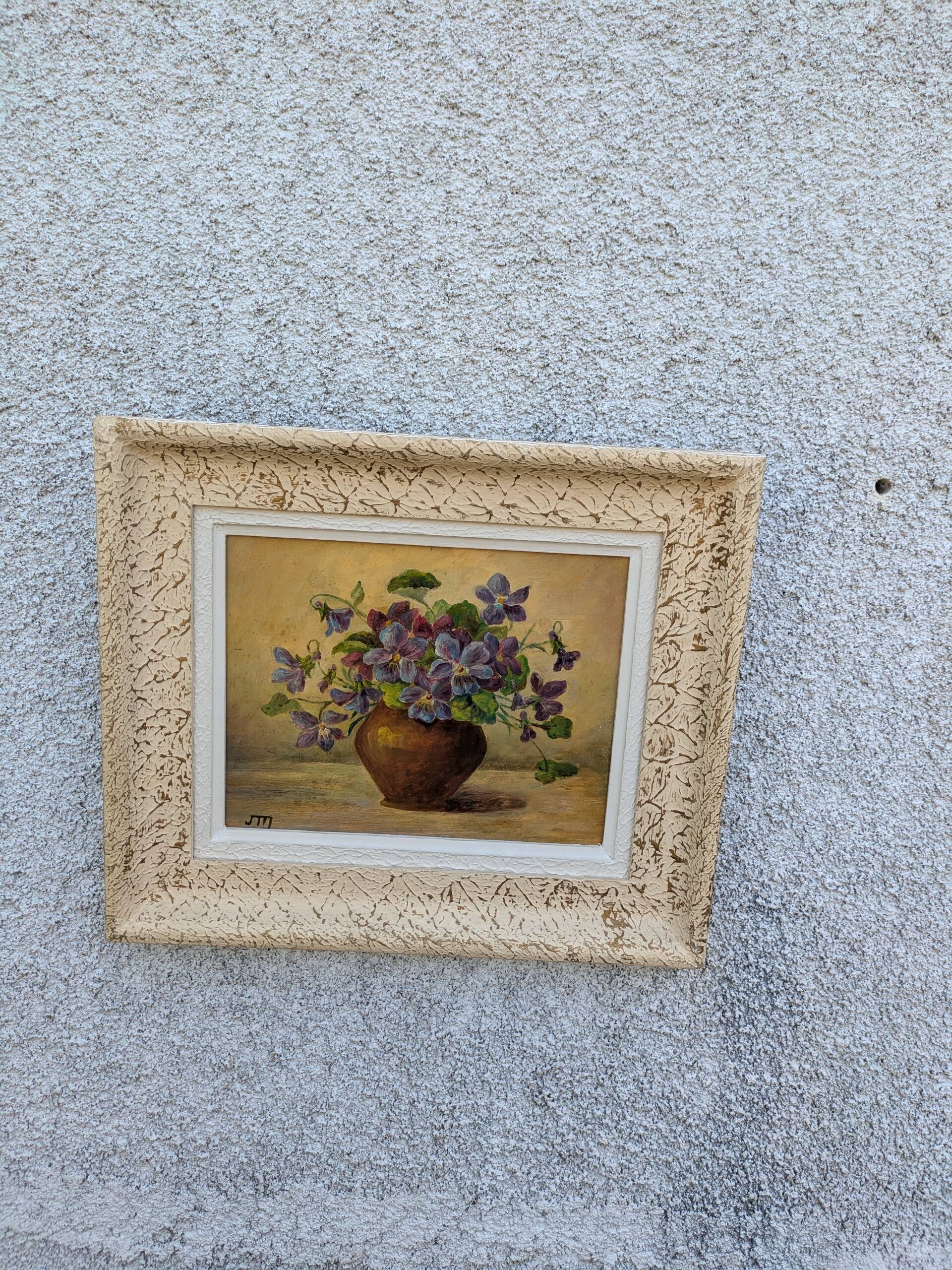 Tableau ancien de fleurs