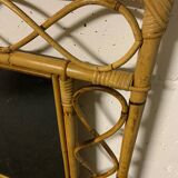 Vintage bamboo mirror