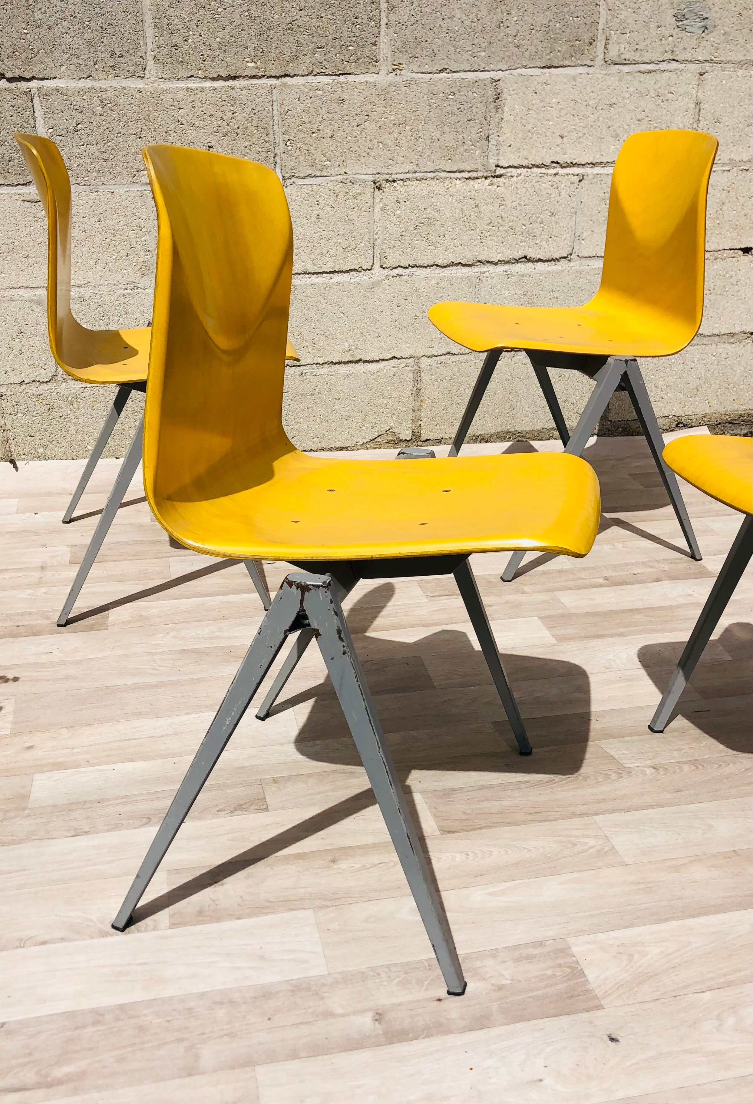 Vintage Chairs Compass Legs S22 Holland