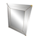 Vintage gold wall mirror with a smoked mirror border.