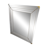 Miroir mural vintage doré avec bordure en miroir fumé
