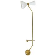 Modern Italian Table Lamp in Brass and Metal, Stilnovo Style