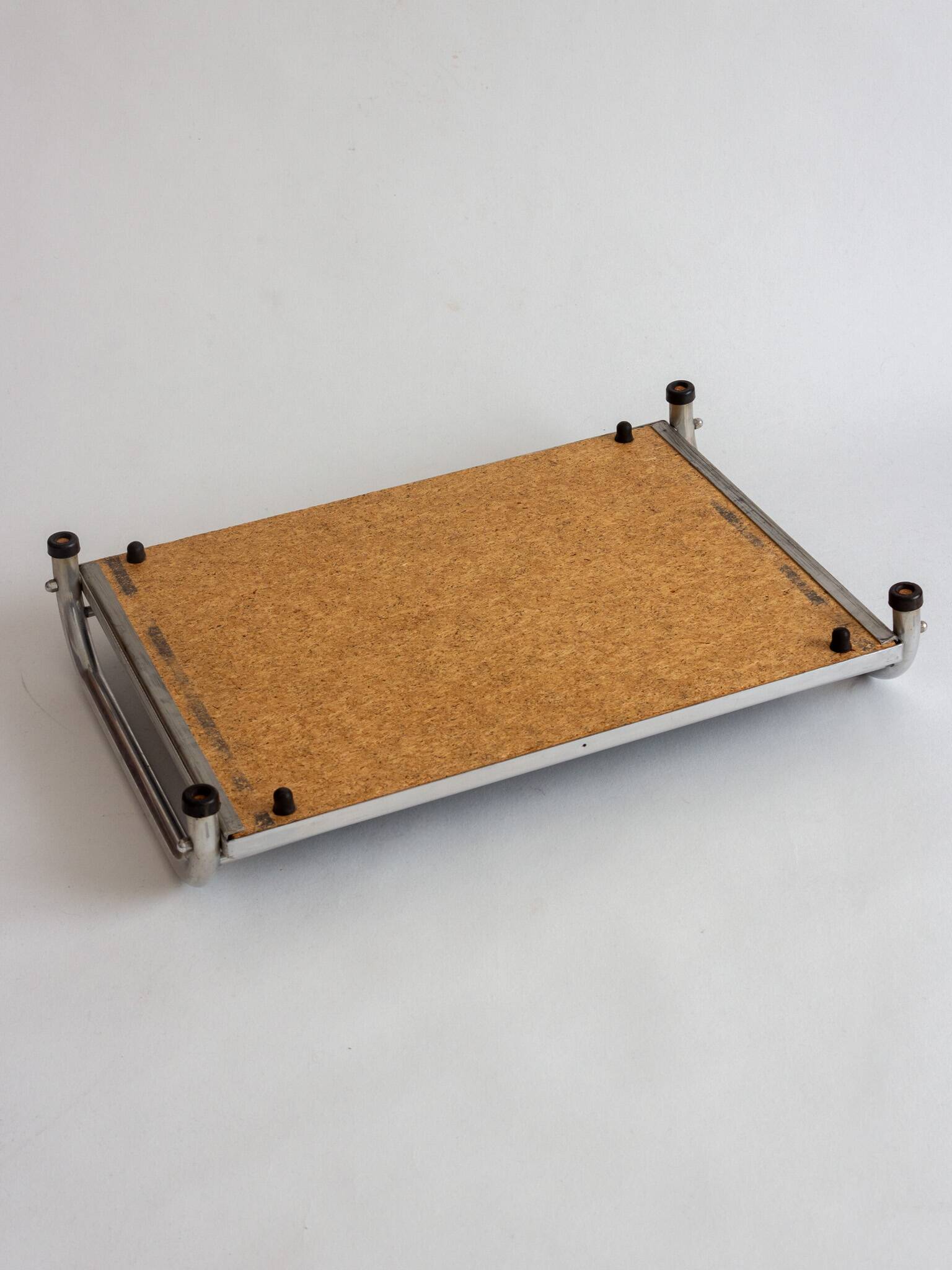 Aluminum and glass tray, Italy, 1950s/1960s