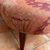 Old daybed reupholstered with nine cashmere fabrics from the 1950s