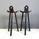 Mid Century Brutalist Bar Stools - Set of 2, 1960s