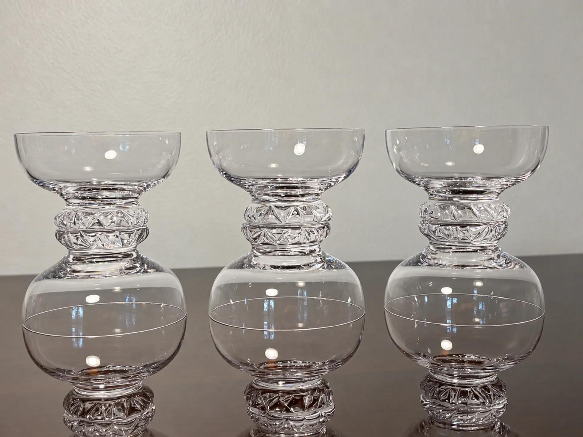 Verres a champagne 6p. Daum