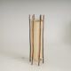Large bamboo & linen floor lamp by Louis Sognot