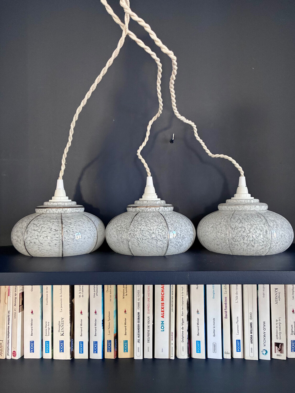 Set of three "Spotted Globes" glass lamps - 1970.