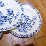 4 assiettes plates Gien service Chardons