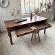 Table de ferme ou table de drapier noyer massif 1900