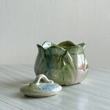 Sugar bowl - cabbage slip condiment pot.