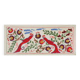 Vintage Turkish rug hand-knotted 44x96 cm