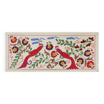 Tapis turc vintage noué à la main 44x96 cm