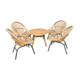 Former vintage rattan lounge