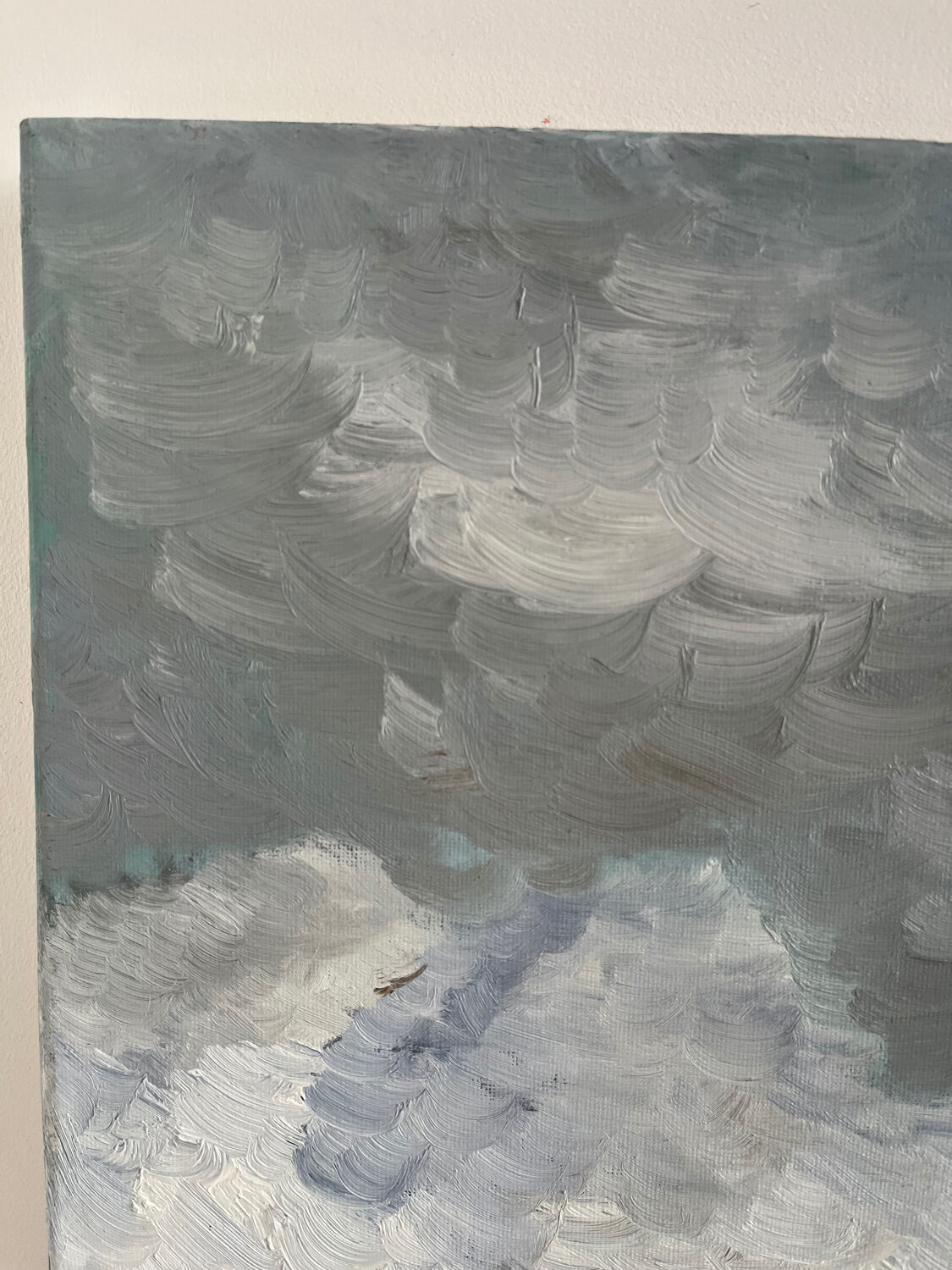 The snow - landscape, oil on canvas