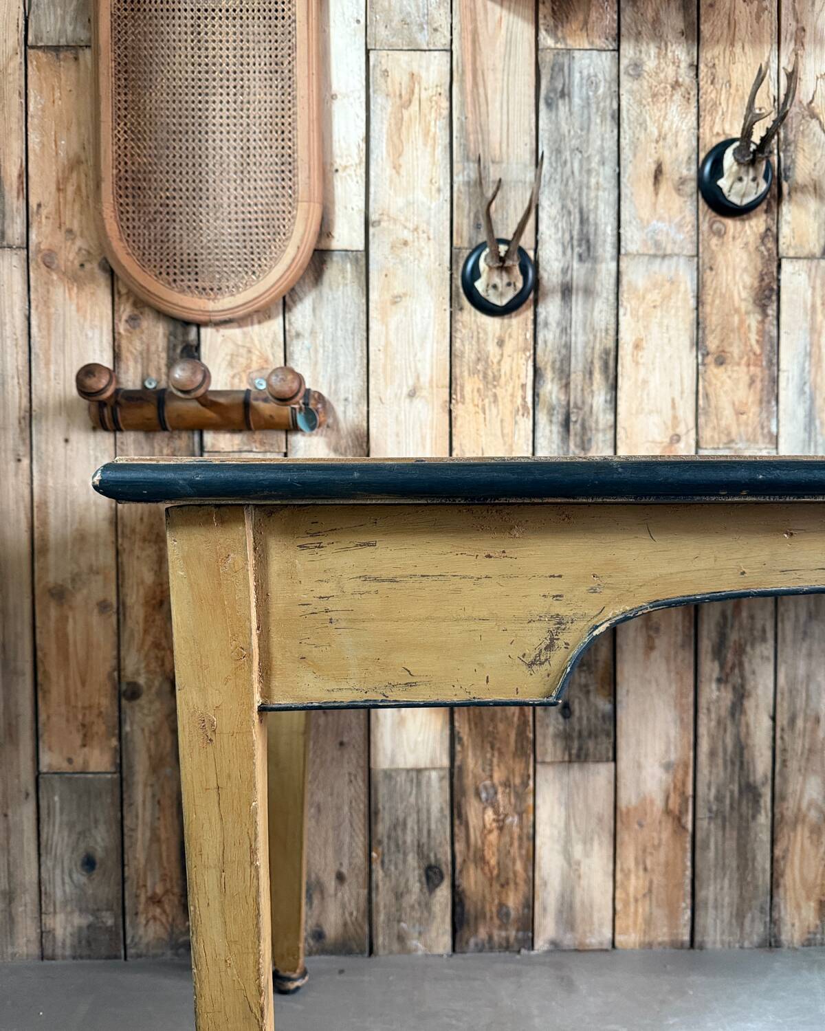 Large patinated desk