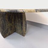 Vintage 70s Oval Marble Coffee Table