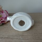 Iridescent White Ceramic Swan, Toothbrush Holder Swan, Bathroom Decoration Swan