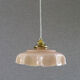 Pale pink opaline hanging lamp delivered with cable and new brass socket