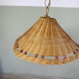 Vintage wicker pendant light