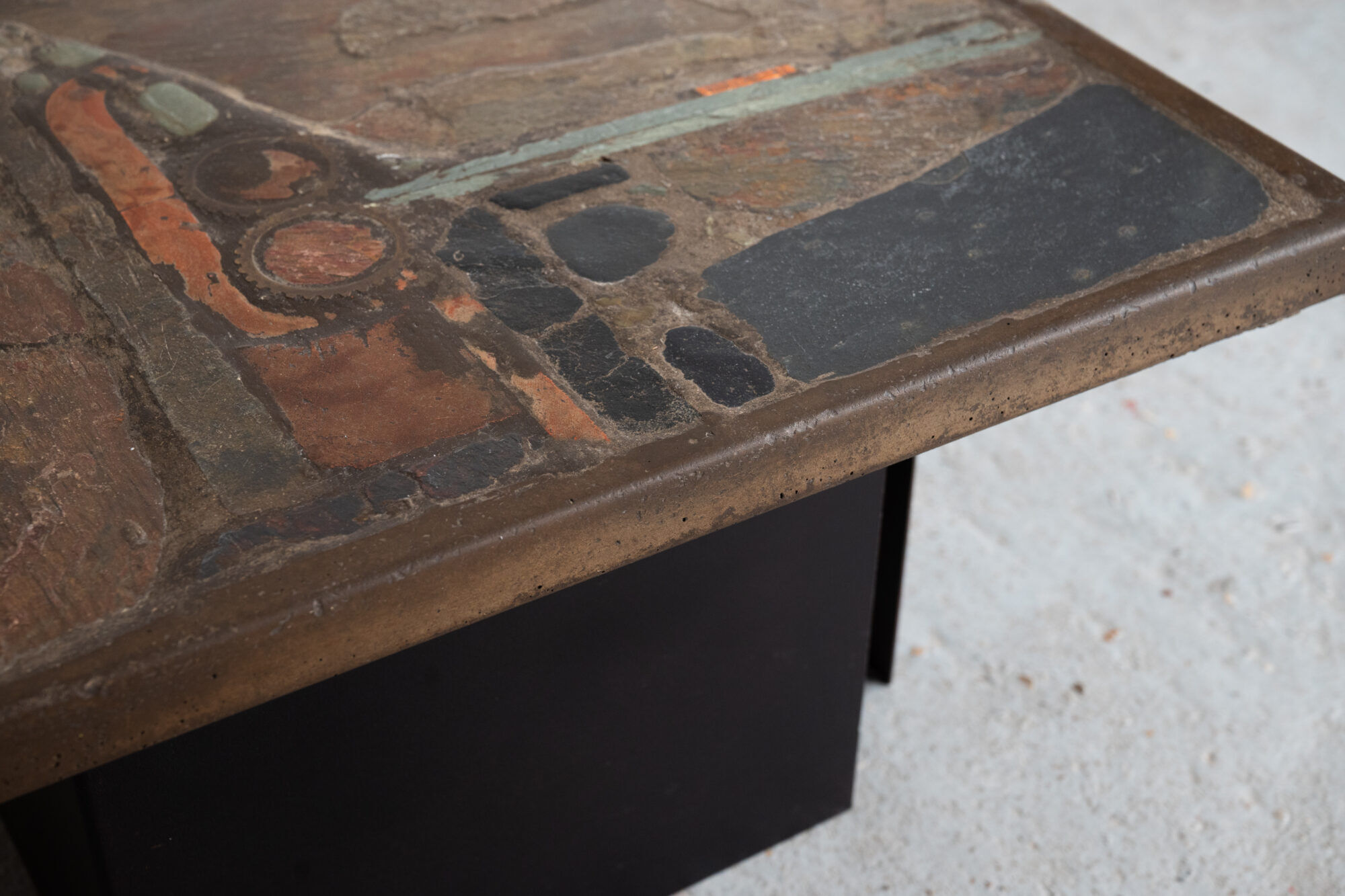 Brutalist coffee table by Paul Kingma