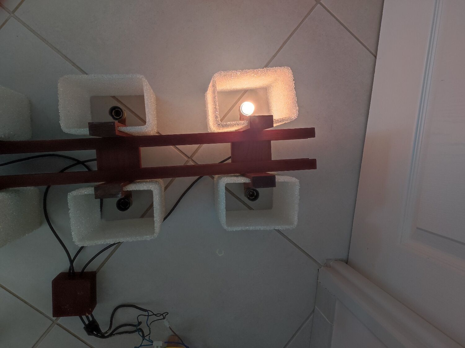 Vintage Scandinavian chandelier from the 50s and 60s.