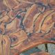 Modular coffee table in vine shoot marquetry.