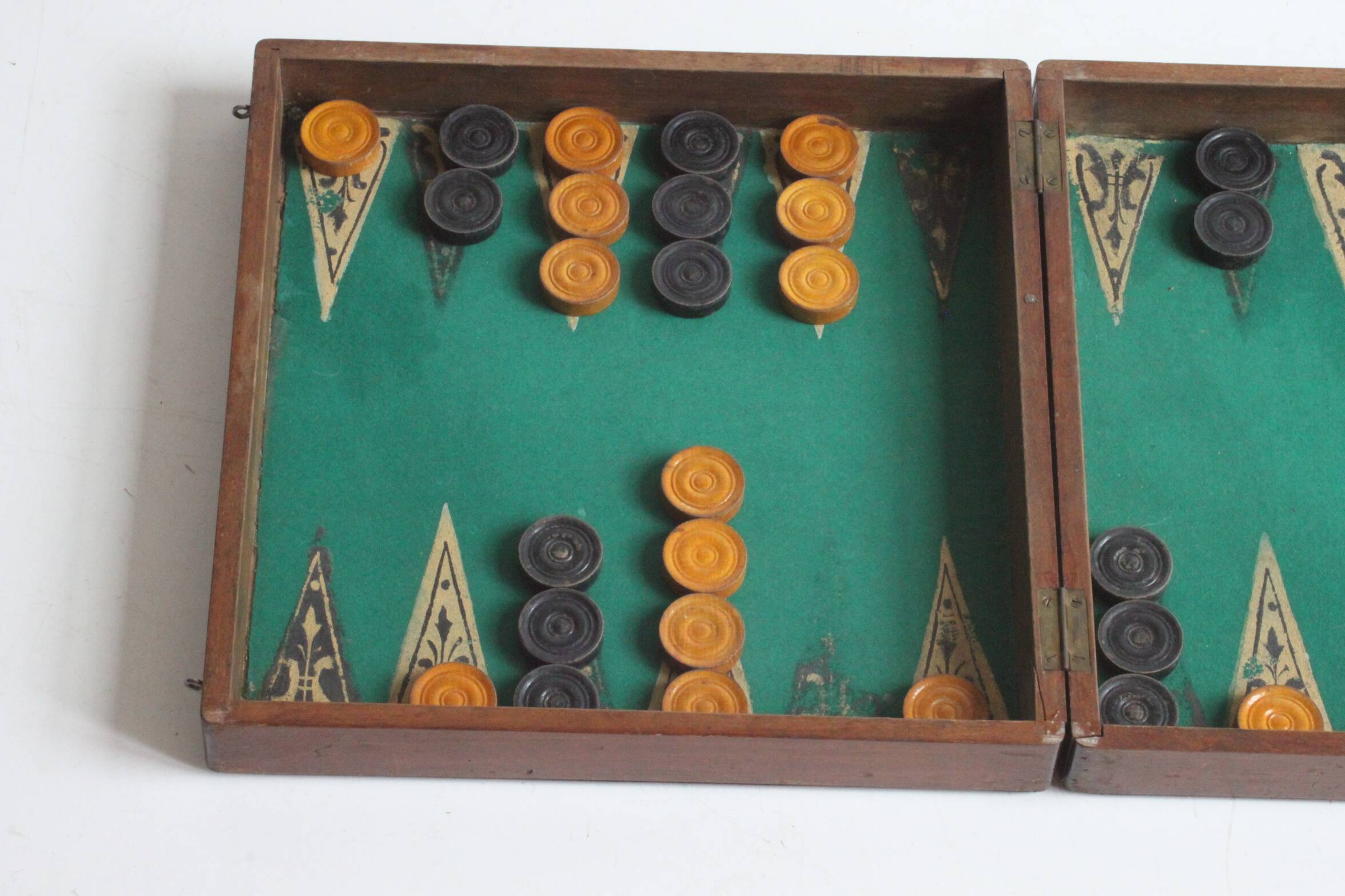 Antique backgammon or trictrac board, 1910-20s