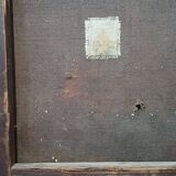 Hst painting still life basket of overturned fruit 19th - 20th century