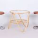 Pair of Bauhaus Chrome-Plated Steel Stools, Brown Leather, Czech, 1930-1939