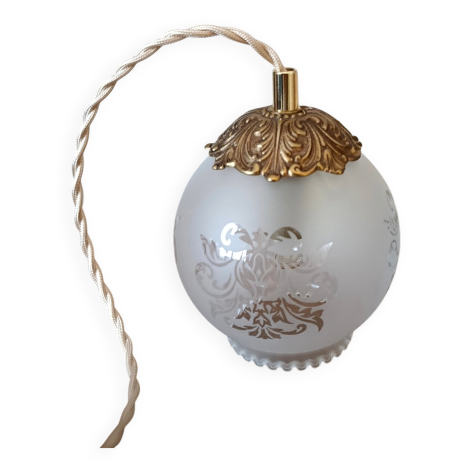 lampe baladeuse loupiote globe dépoli rétro chic