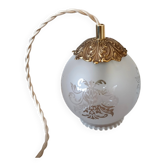 lampe baladeuse loupiote globe dépoli rétro chic