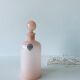 Powder pink opaline flask