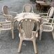 Hollywood Regency dining room rattan bamboo