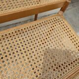 Set of 3 vintage cane nesting coffee tables